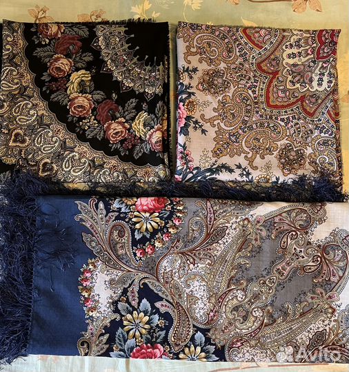 Павловопосадский платок шерсть