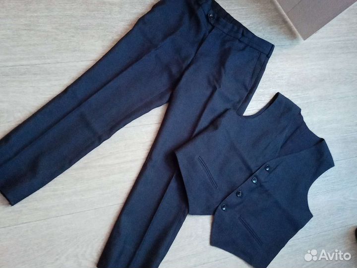 Жилет и брюки, рост 128, 134 см