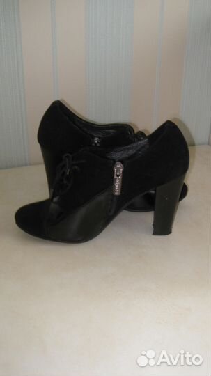 Ботильоны натур. замша, лак, кожа