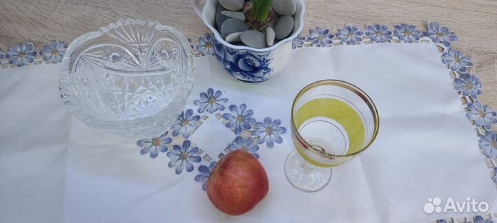 Хрусталь, стекло СССР, конфетница, фужер, бокал