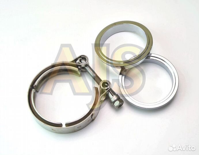 V-band хомут с фланцами 2.5 (63мм) папа-мама Сталь