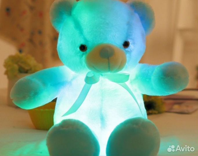 Плюшевый мишка светящийся 50см