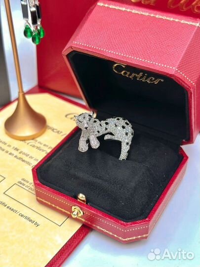 Cartier кольцо пантера