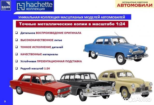 Легендарные Советские Автомобили 1/24, Колпак-упак