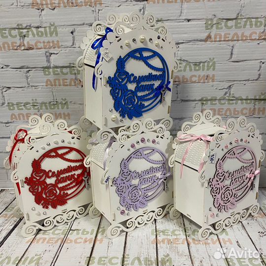 Коробка (сундук) для денег на свадьбу (разные виды