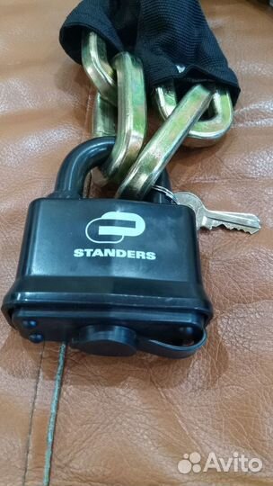 Цепь велосипедная с замком Standers, 12 мм, 150 см