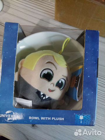 Тарелка пиала + игрушка Босс молокосос