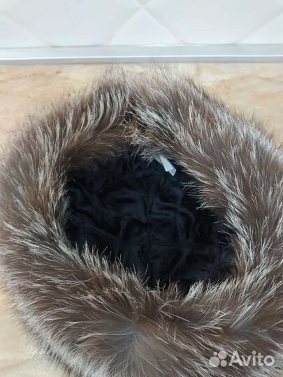 Шапка из чернобурки женская