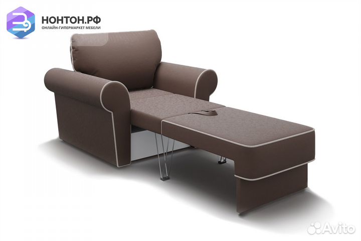 Кресло еврокнижка Прованс коричневое