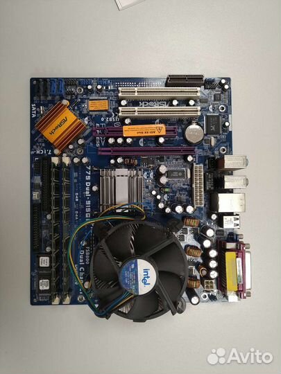 Материнская плата с процессором и памятью