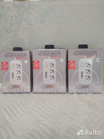 Сетевой фильтр с usb / type-c удлинитель
