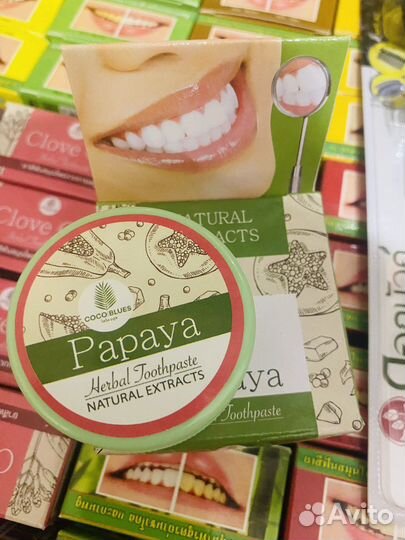 Круглая тайская зубная паста 30 грамм