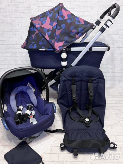 Коляска Bugaboo Cameleon 3+ 3в1 NavyBirds