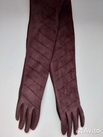 Перчатки замша