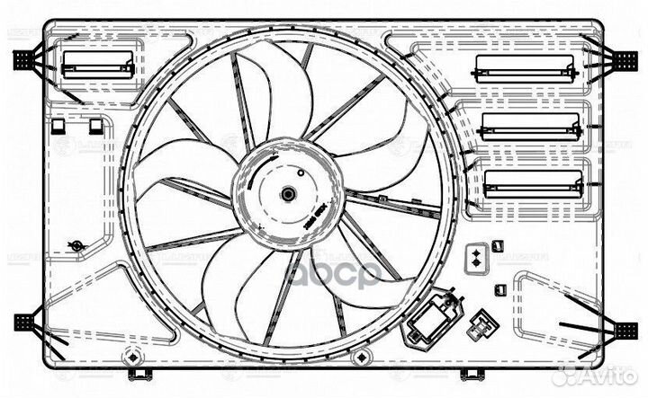 Вентилятор радиатора Ford Transit (13) 2.2D FW