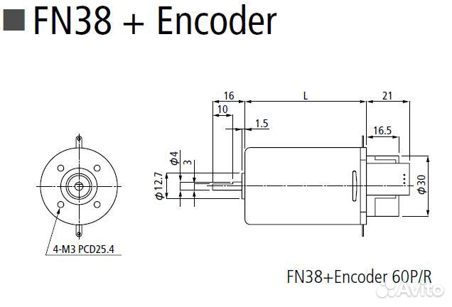 Серводвигатель Canon FP38-H552Z1E c энкодором