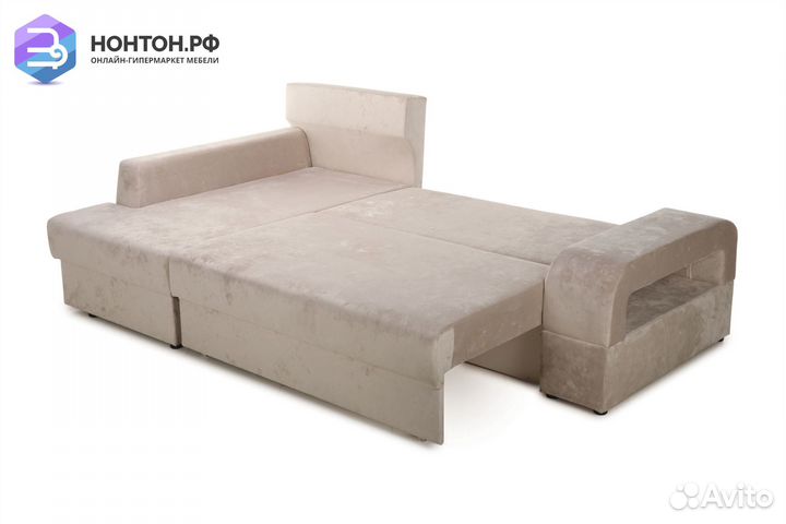 Диван угловой еврокнижка Марго бежевый