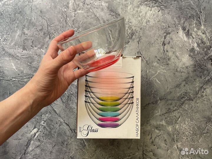 Набор салатников стекло