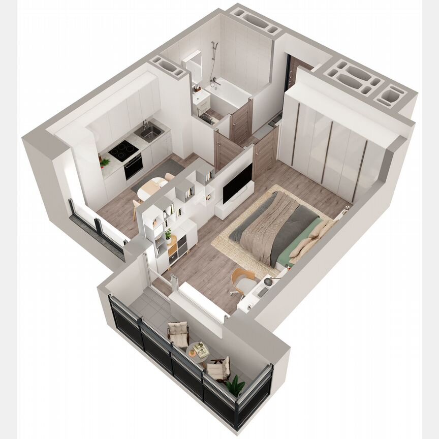 1-к. квартира, 34,5 м², 20/23 эт.