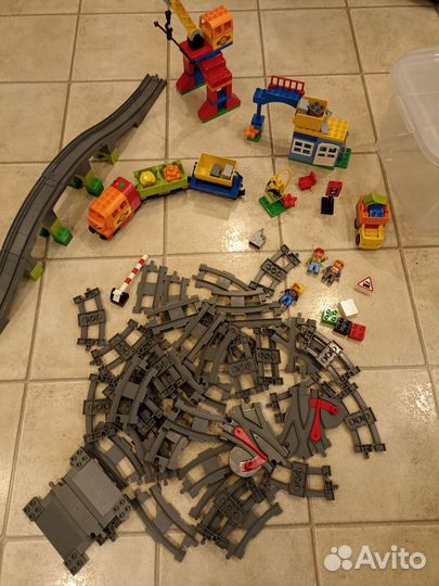 Lego duplo 10508 большой поезд + 10506