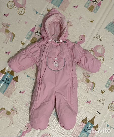Детский зимний комбинезон на девочку 74