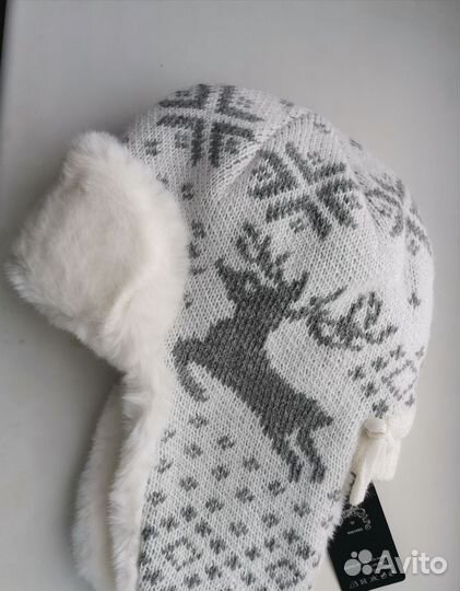 Шапка ушанка женская