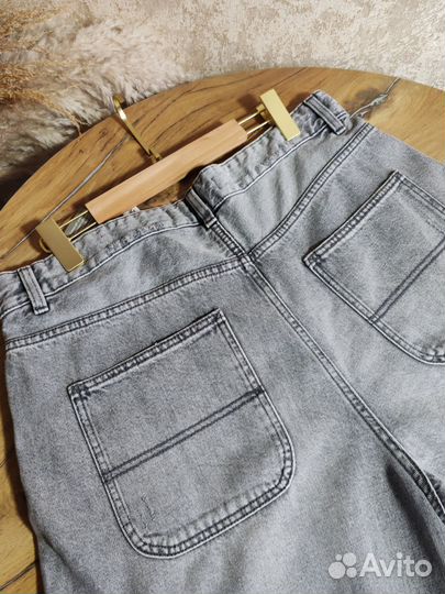 Джинсы карго с карманами женские 50-52 размер
