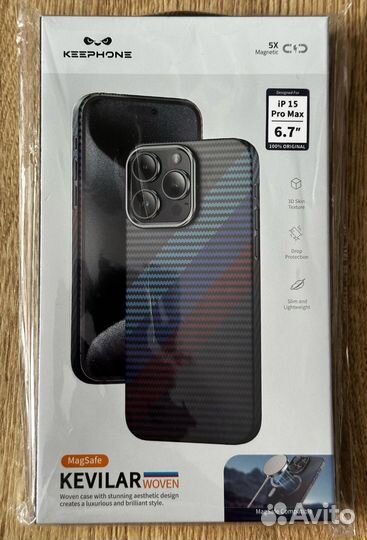 Кевларовый чехол Keephone для iPhone 15 Pro Max
