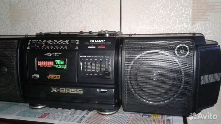 Магнитола sharp WF-T379Z(BK) -2-х кассетная(Japan)