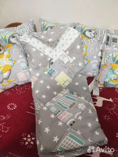 Лоскутное стеганое одеяло(конверт) в стиле печворк