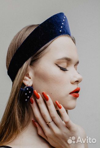 Кокошник (ободок) и серьги ручной работы