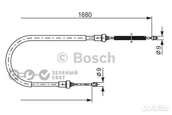 Bosch 1987477955 Трос ручника logan LR