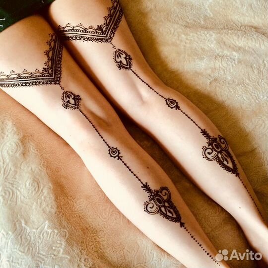 Временные татуировки хной, биотату, мехенди