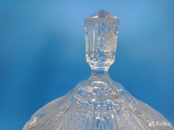 Бонбоньерка/конфетница хрустальная