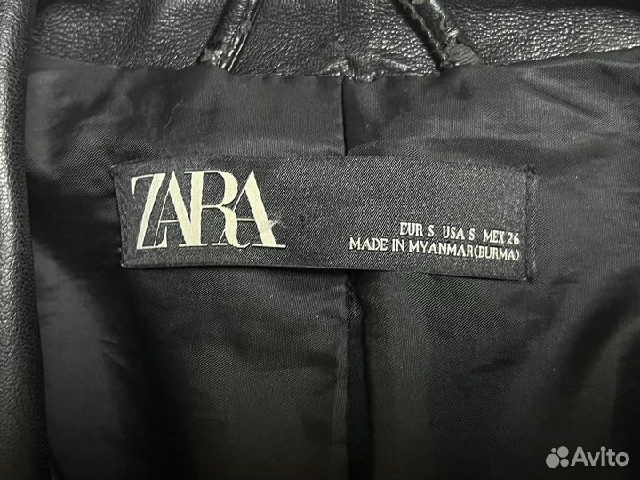 Кожаная куртка косуха zara