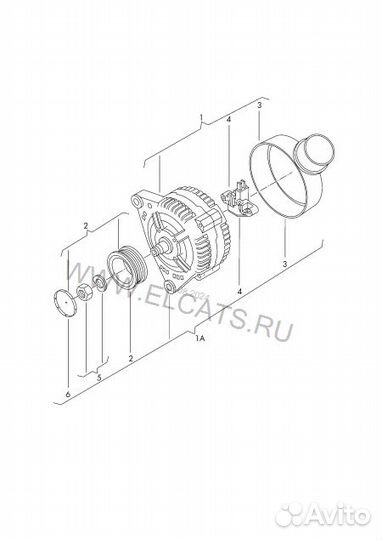 Крышка генератора задняя VW Passat CC 2008-2017