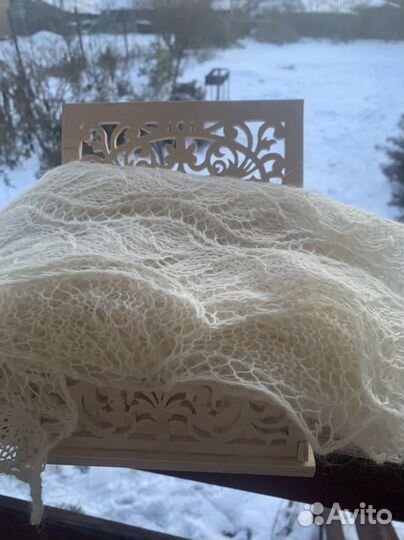 Палантин, накидка для невесты, шаль паутинка