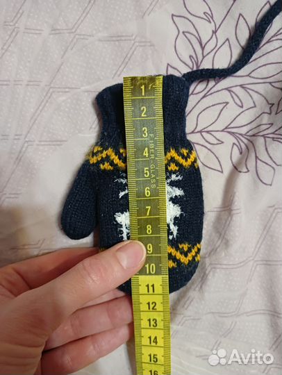 Варежки зимние детские 1 год