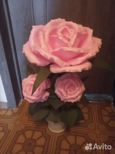 Светильник роза из изолона