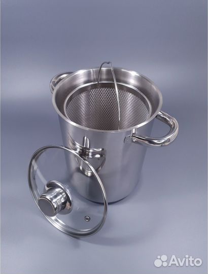 Кастрюля с ситом для спагетти, фри, компотов