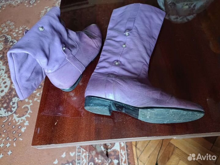 Сапоги осень весна женские 37 натуральная кожа