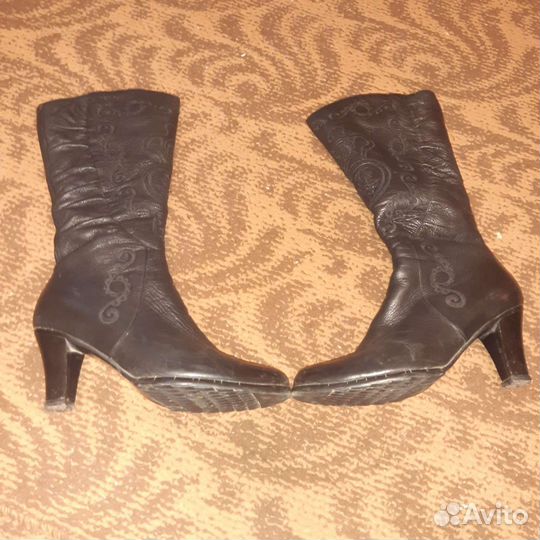 Зимние женские сапоги 38 натуральная кожа