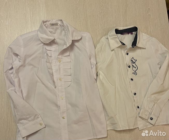 Блузки для школы пакетом девочка 10 шт 7 лет