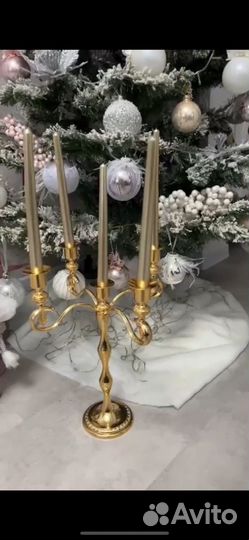 Подсвечник золото