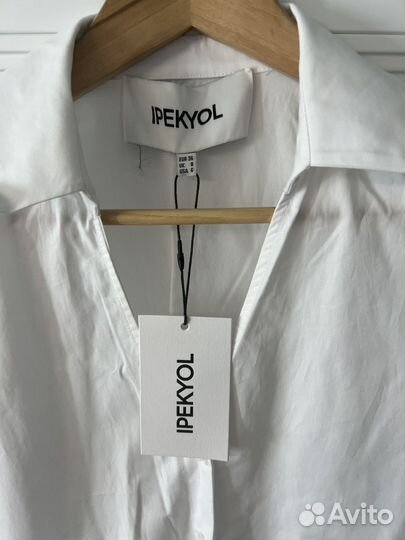 Белое платье рубашка Ipekyl 44 46 новое
