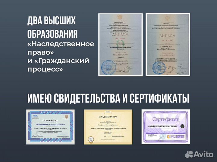 Адвокат / Юрист Наследство/Семейные/Жилищные дела