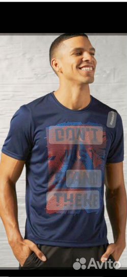 Футболка мужская reebok 2 XL(тёмносиняя)