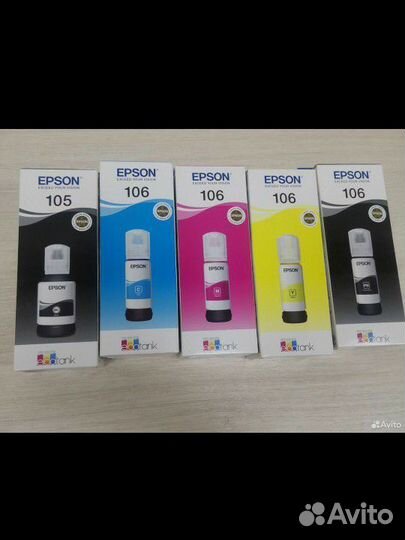 Краска чернила epson original 105/106/памперс