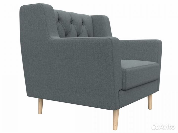 Кресло Брайтон Люкс, рогожка, амур серый. Москва