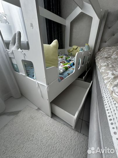 Детская кровать от 3 лет домик